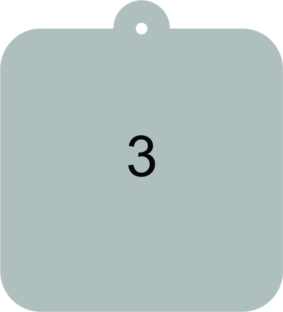 Jelkica kockastog oblika 65x75mm